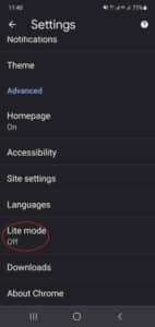 Chrome Lite Mode to reduce data usage and save money on data plans