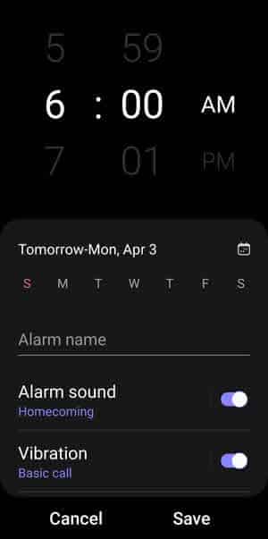 how to use the alarm on android