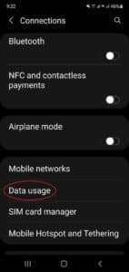 how to Check Data Usage on Android