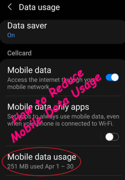 How to reduce mobile data usage