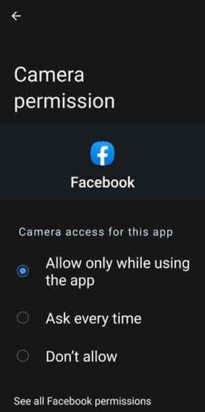 Camera Permissions