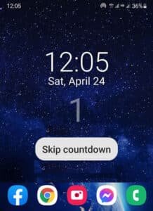 Screen recorder countdown