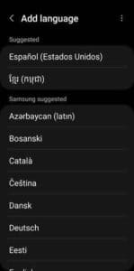 change keyboard language android