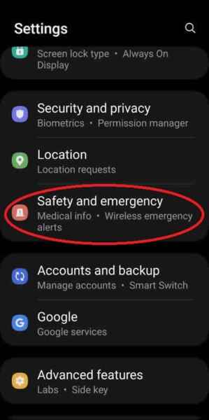 Emergency SOS on Android