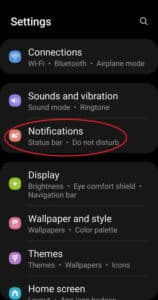 turn on notifications on android phones