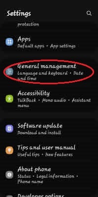 reset network settings on android