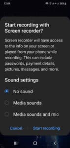 Start Recording Screen Recorder 1