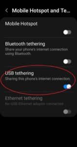 Mobile hotspot and tethering