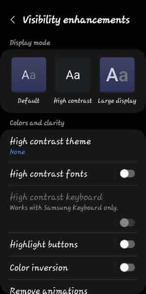 Change the font, image size for the partially blind and visually impaired