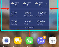 resize or move the widget